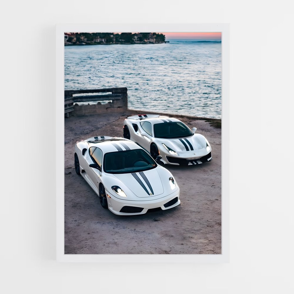 Poster Plage de Vitesse – affiche Ferrari (vue 3)